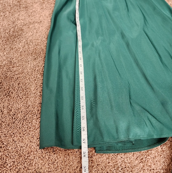 Alfred Sung Three-Quarter Sleeve Draped Full Skirt Dress In Hunter D736 … - Picture 9 of 10